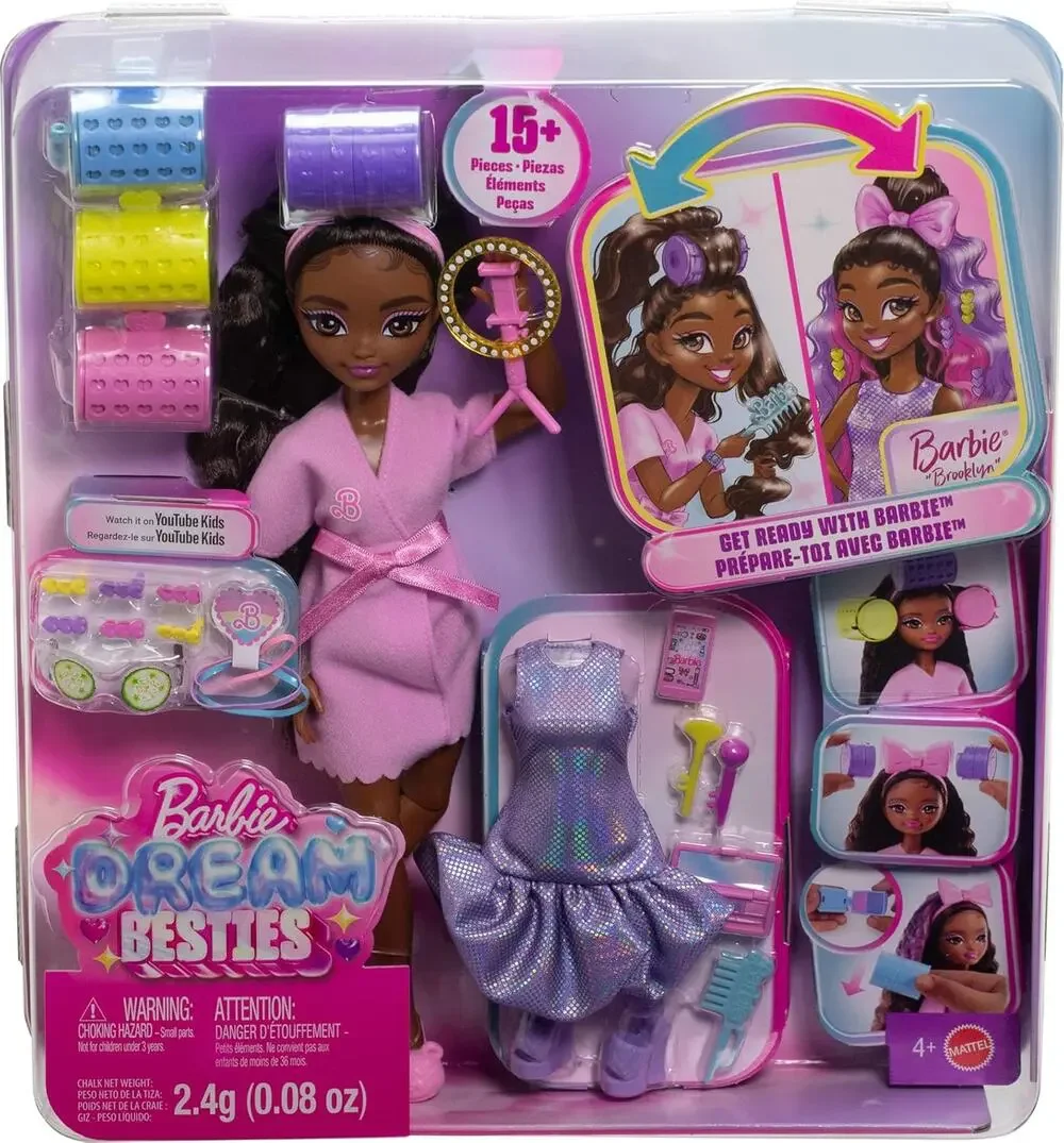 Barbie Dream Besties Get Ready with Brooklyn Doll and Accessories NWT